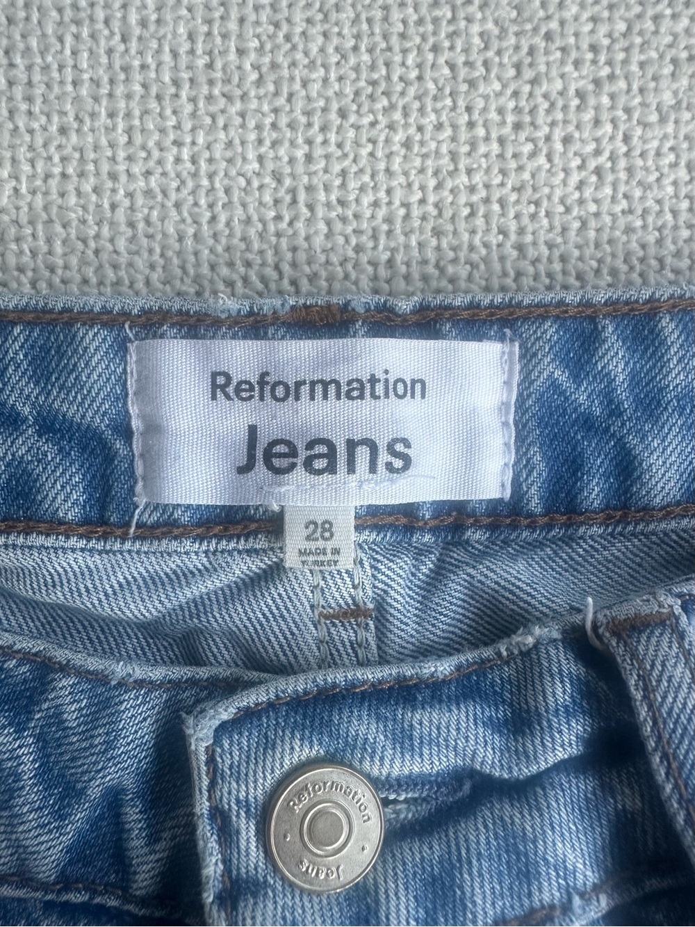 Reformation Long Cynthia High Rise Jeans in Colorado - Picture 3 of 4